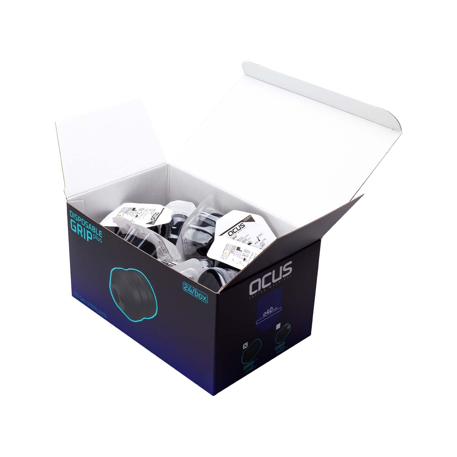 acus-box-of-24-black-disposable-grip-plus-40-mm image 2