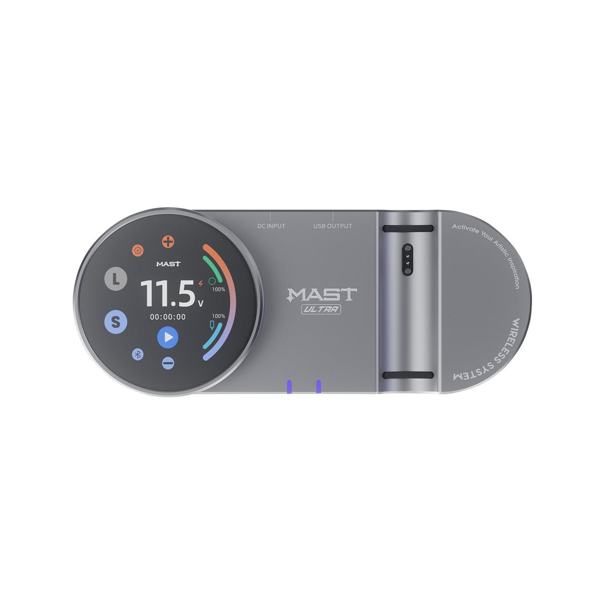 dragonhawk-mast-archer-ultra-tattoo-machine-with-charging-dock-matte-gray-4-5mm-stroke image 3