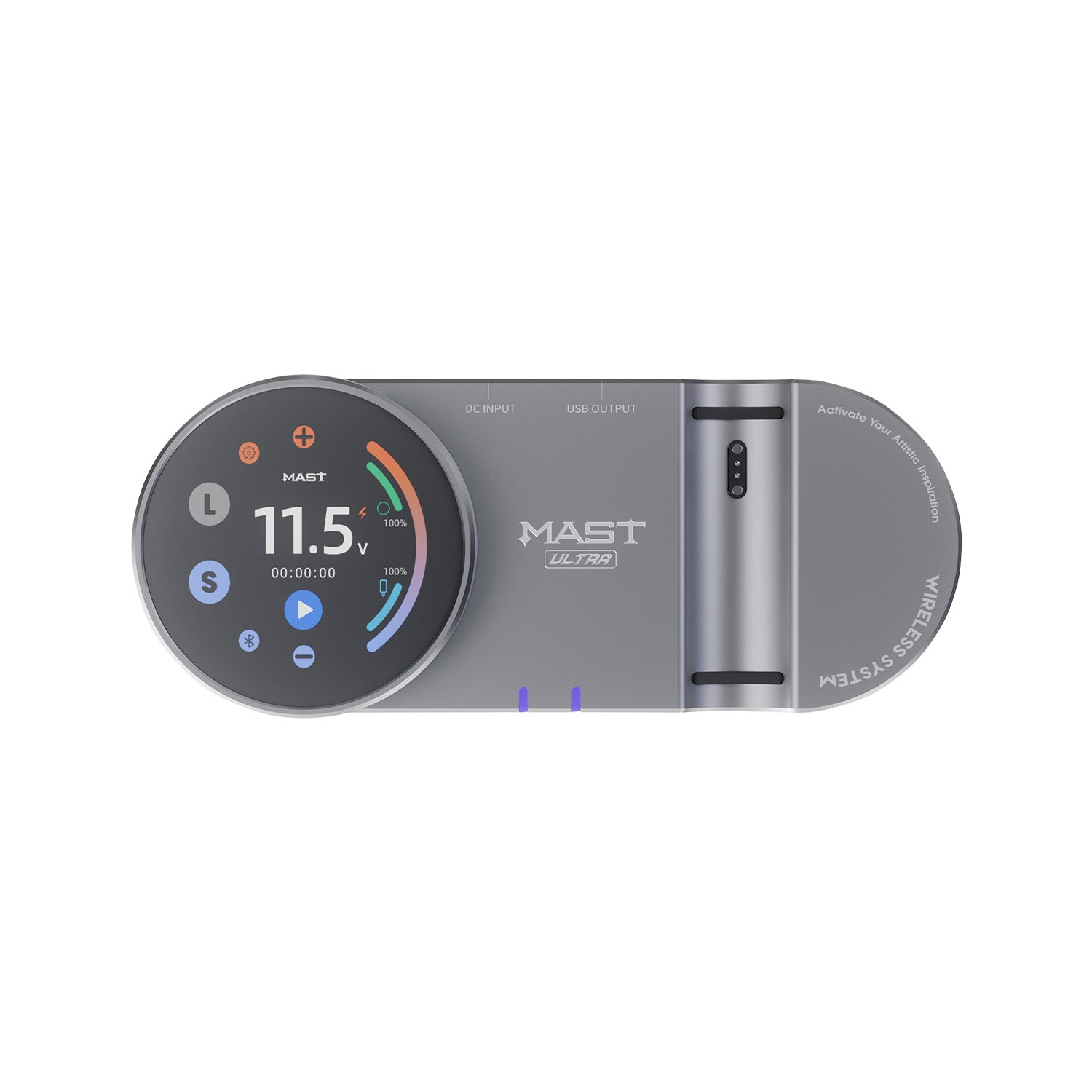 dragonhawk-mast-archer-ultra-tattoo-machine-with-charging-dock-matte-gray-4-5mm-stroke image 3