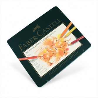 faber-castell-tin-of-24-polychromos-artists-pencils image 1