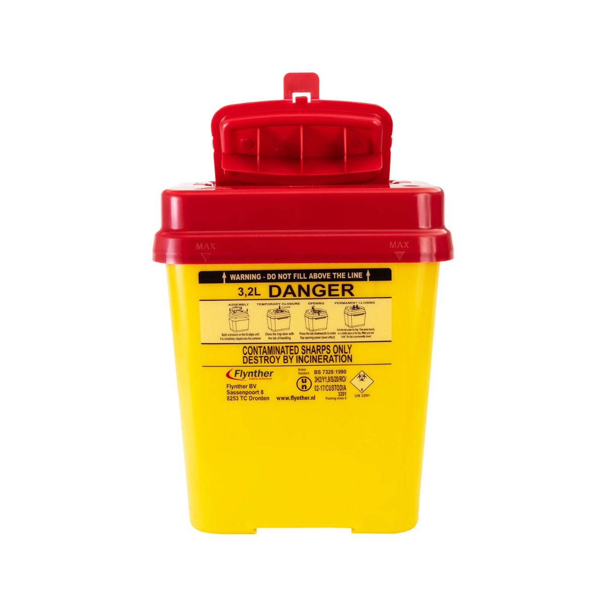 flynther-tattoo-sharps-bin-3-2l-capacity image 3