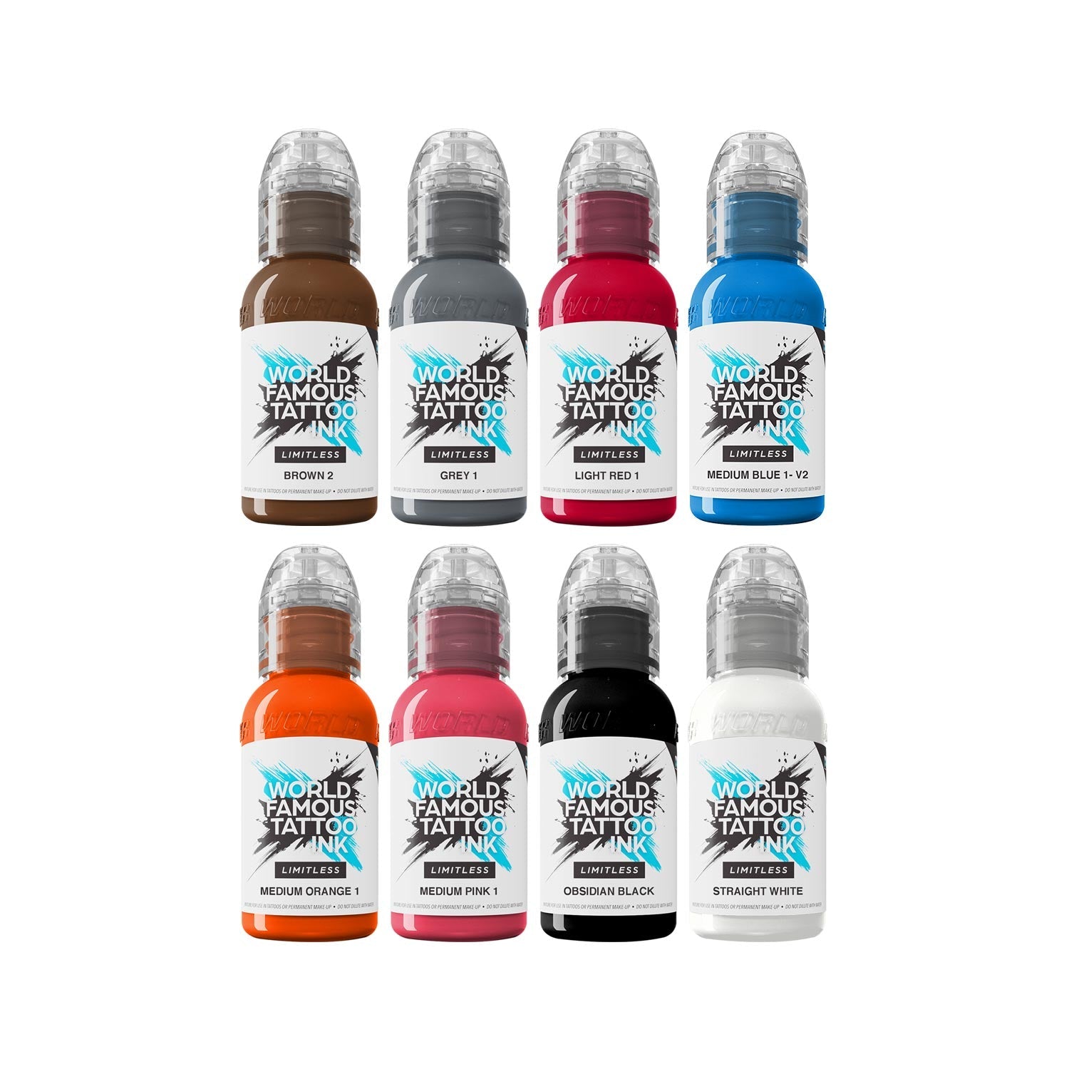 World Famous Limitless Grundfarben Set 2 - 8x30ml Ink
