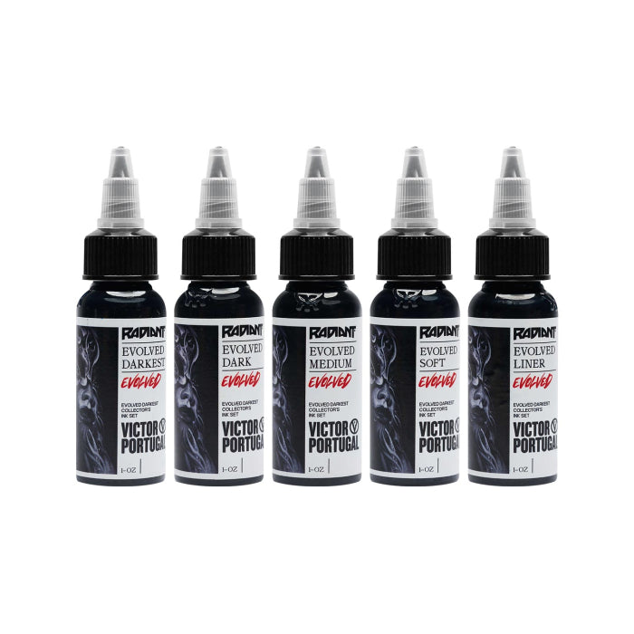 Radiant Victor Portugal Black Ink Set 5x30ml EU REACH Compliant