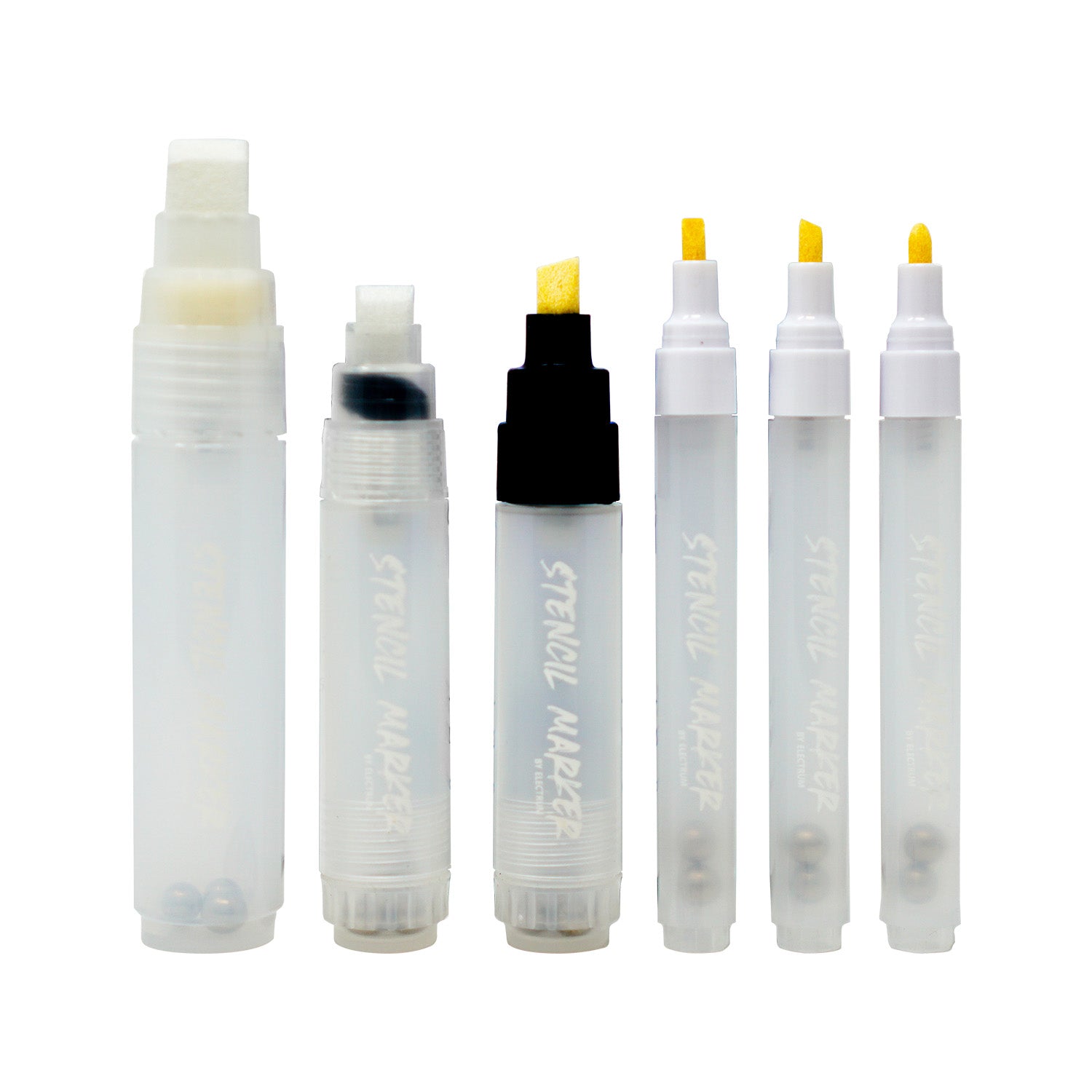 Pack of 6 Electrum Refillable Stencil Markers