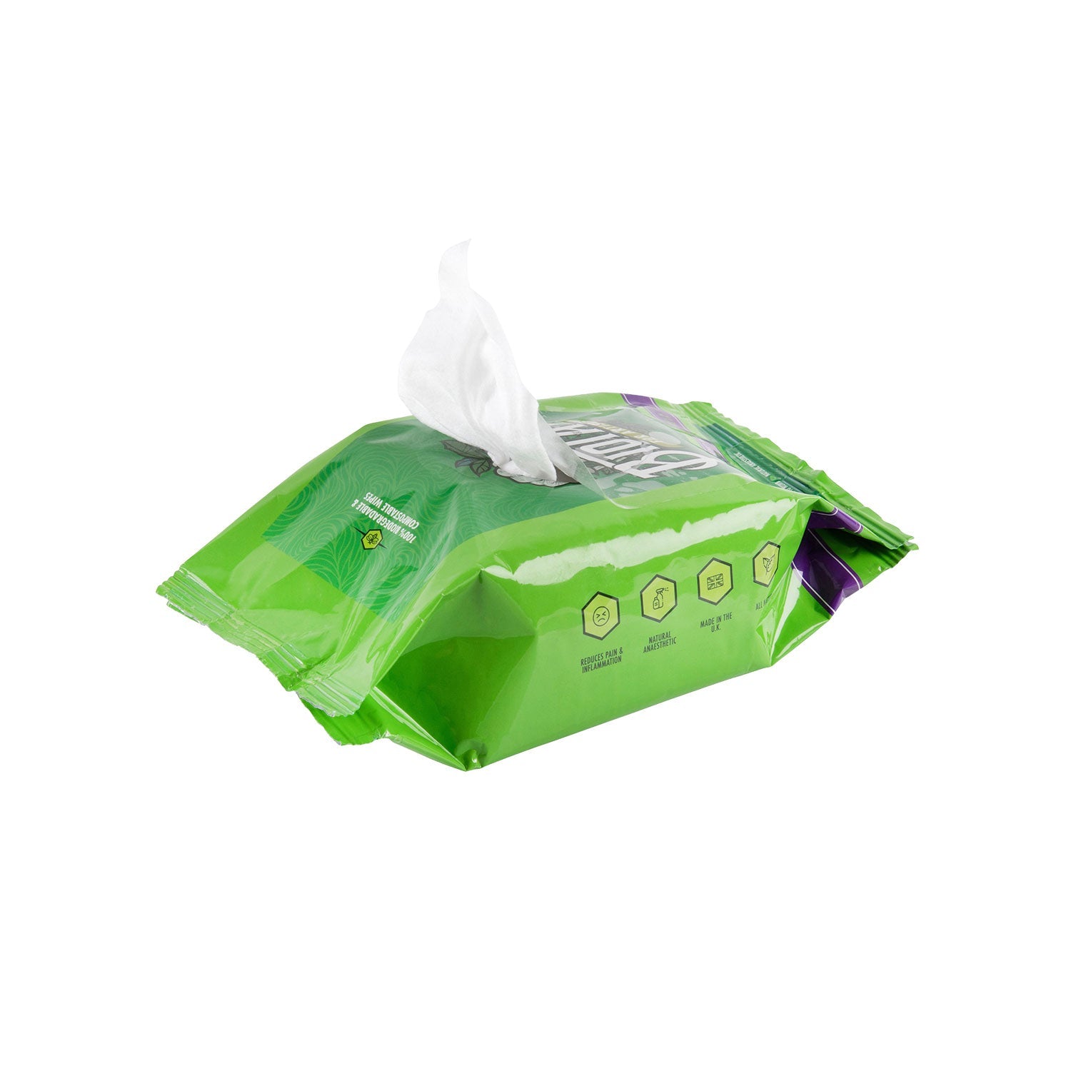 BIOTAT Numbing Green Soap Wipes - 40 Pack