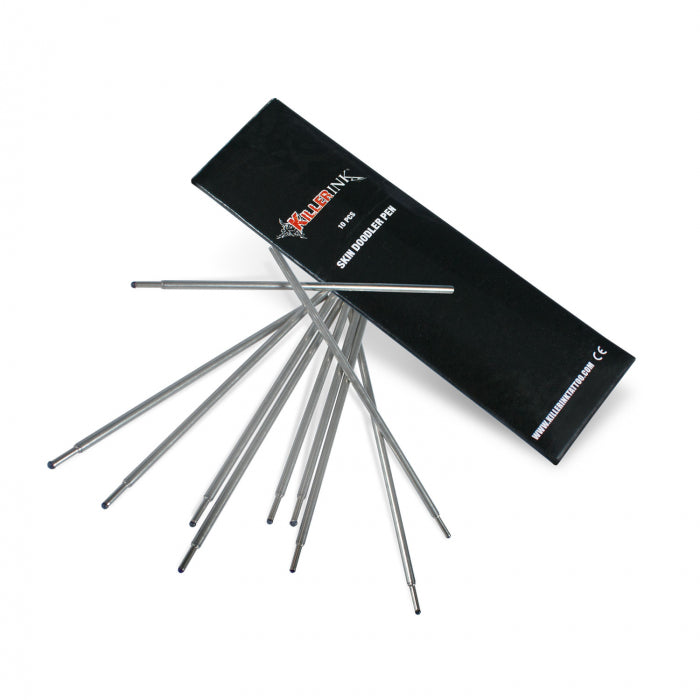Pack of 10 Skin Doodler Skin Surfer Pens for Tattoo Design