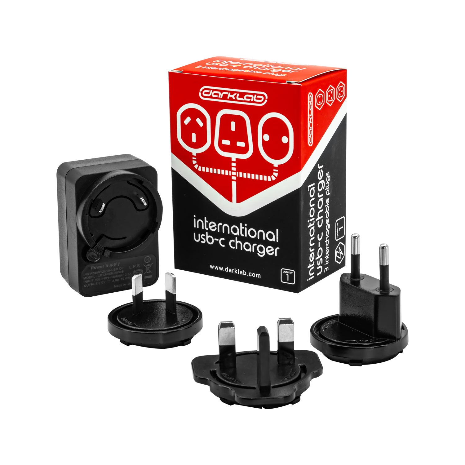 Netzkabeladapter International mit EU-UK-AU-Anschlüssen