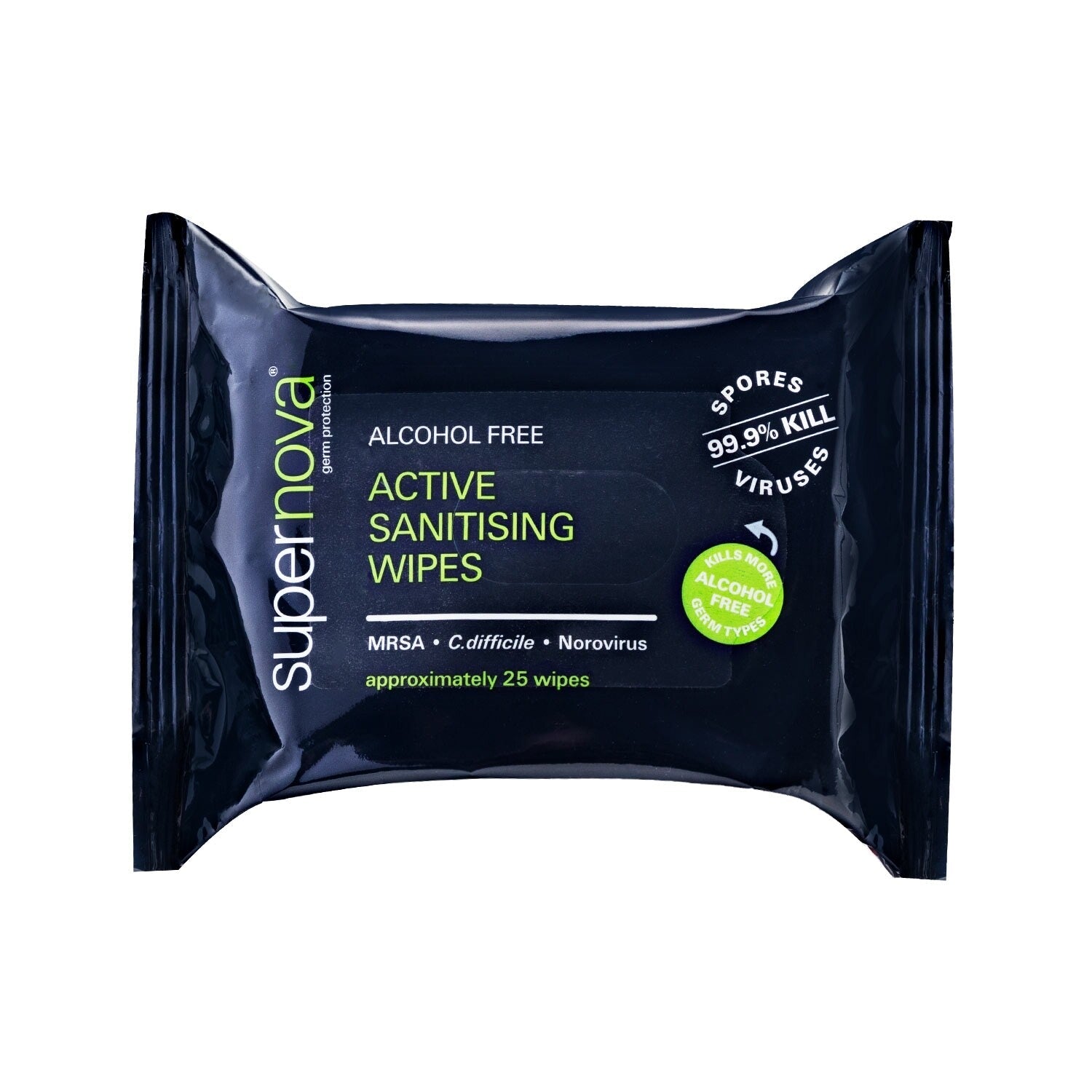 supernova-active-sanitising-wipes-19cm-x-18-5cm image 1
