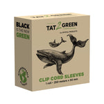 tat2green-black-clip-cord-sleeves-roll-uncut image 1