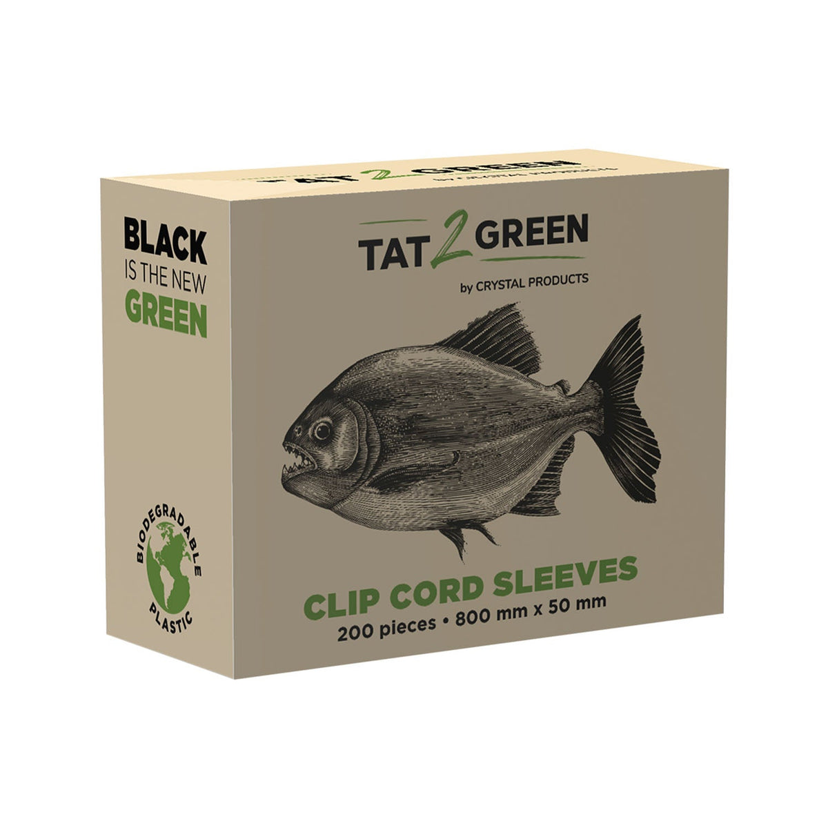 tat2green-black-pre-cut-clip-cord-sleeves image 1