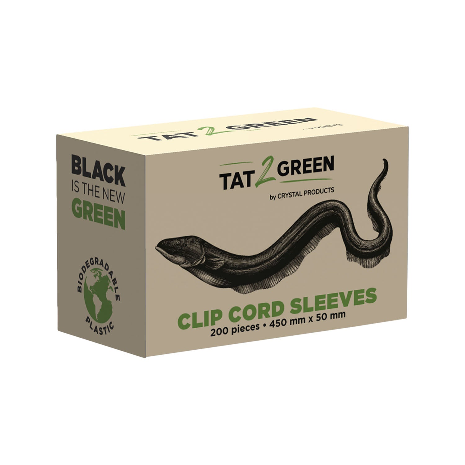 tat2green-black-pre-cut-clip-cord-sleeves image 2